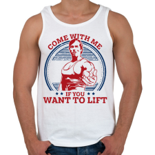 PRINTFASHION Arnold Gym - Férfi atléta - Fehér atléta, trikó