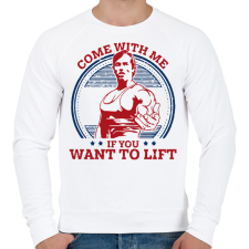 PRINTFASHION Arnold Gym - Férfi pulóver - Fehér férfi pulóver, kardigán
