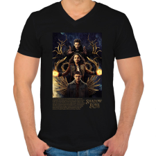 PRINTFASHION Árnyék és Csont - Férfi V-nyakú póló - Fekete férfi póló