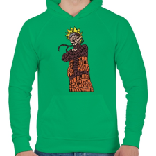 PRINTFASHION Árnyék nindzsa - Férfi kapucnis pulóver - Zöld férfi pulóver, kardigán