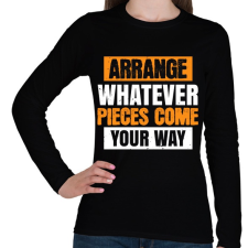 PRINTFASHION Arrange whatever - Női hosszú ujjú póló - Fekete női póló