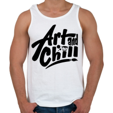 PRINTFASHION Art and chill! - Férfi atléta - Fehér