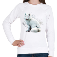 PRINTFASHION artic fox - Női pulóver - Fehér női pulóver, kardigán