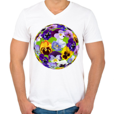 PRINTFASHION Árvácska bolygó - Férfi V-nyakú póló - Fehér