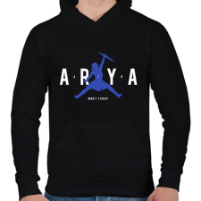 PRINTFASHION Arya Air (Blue) - Férfi kapucnis pulóver - Fekete férfi pulóver, kardigán