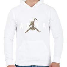 PRINTFASHION Arya Air (Camo#1) - Férfi kapucnis pulóver - Fehér férfi pulóver, kardigán