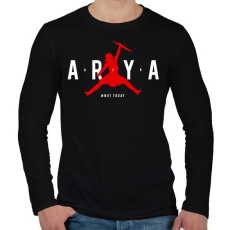 PRINTFASHION Arya Air (Red) - Férfi hosszú ujjú póló - Fekete
