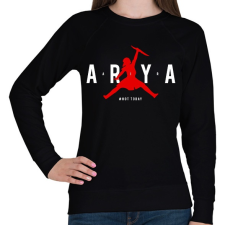 PRINTFASHION Arya Air (Red) - Női pulóver - Fekete női pulóver, kardigán