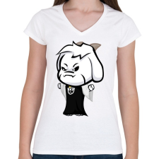 PRINTFASHION Asriel Dreemurr - Női V-nyakú póló - Fehér női póló