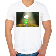 PRINTFASHION Asriel Dremurr Undertale - Férfi V-nyakú póló - Fehér férfi póló