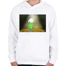 PRINTFASHION Asriel Dremurr Undertale - Gyerek kapucnis pulóver - Fehér
