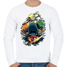 PRINTFASHION Assasins Creed  - Férfi pulóver - Fehér