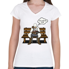 PRINTFASHION Assasins Creed  - Női V-nyakú póló - Fehér női póló