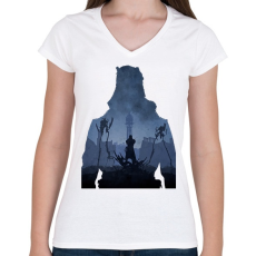 PRINTFASHION Assassin's Creed - Női V-nyakú póló - Fehér
