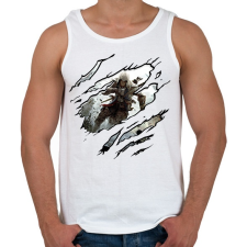PRINTFASHION Assassins Creed - Férfi atléta - Fehér atléta, trikó