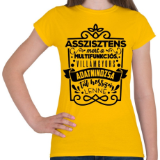 PRINTFASHION Asszisztens - Női póló - Sárga