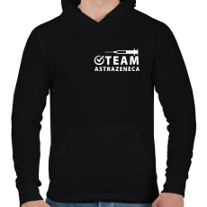 PRINTFASHION AstraZeneca Team - Férfi kapucnis pulóver - Fekete