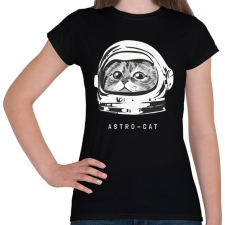 PRINTFASHION Astro cica - Női póló - Fekete női póló