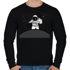 PRINTFASHION astronaut - Férfi pulóver - Fekete férfi pulóver, kardigán