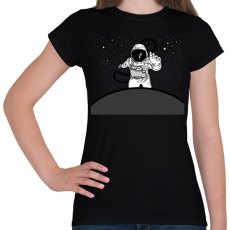 PRINTFASHION astronaut - Női póló - Fekete