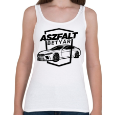 PRINTFASHION Aszfalt betyár - BMW - Női atléta - Fehér női trikó