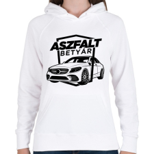 PRINTFASHION Aszfalt betyár - Mercedes - Női kapucnis pulóver - Fehér női pulóver, kardigán