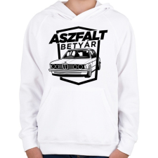 PRINTFASHION Aszfalt betyár - Old School BMW - Gyerek kapucnis pulóver - Fehér gyerek pulóver, kardigán
