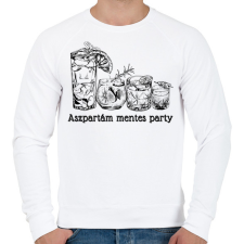 PRINTFASHION Aszpartám mentes party - Férfi pulóver - Fehér férfi pulóver, kardigán