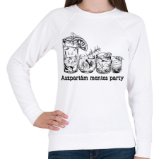 PRINTFASHION Aszpartám mentes party - Női pulóver - Fehér női pulóver, kardigán