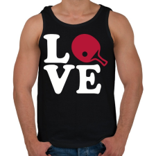 PRINTFASHION Asztalitenisz szerelem - Férfi atléta - Fekete atléta, trikó