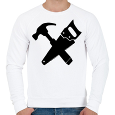 PRINTFASHION Asztalos  - Férfi pulóver - Fehér