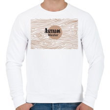 PRINTFASHION Asztalos mester - Férfi pulóver - Fehér férfi pulóver, kardigán