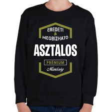 PRINTFASHION Asztalos prémium minőség - Gyerek pulóver - Fekete gyerek pulóver, kardigán