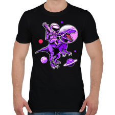 PRINTFASHION Asztronauta Trex - Férfi póló - Fekete férfi póló