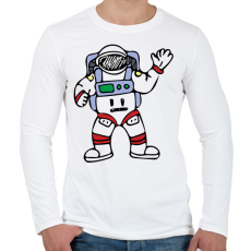 PRINTFASHION Asztronauta - Űrhajós - Férfi hosszú ujjú póló - Fehér