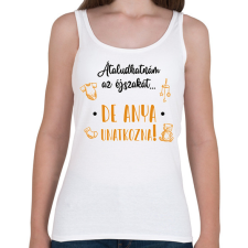 PRINTFASHION Átaludhatnám az éjszakát... - Női atléta - Fehér női trikó