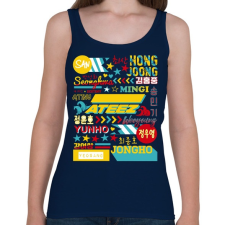 PRINTFASHION Ateez Tagok - Női atléta - Sötétkék női trikó