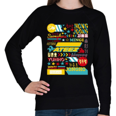 PRINTFASHION Ateez Tagok - Női pulóver - Fekete