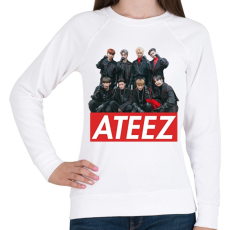 PRINTFASHION Ateez Team - Női pulóver - Fehér