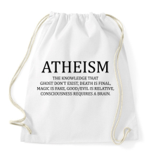 PRINTFASHION ATHEISM - Sportzsák, Tornazsák - Fehér tornazsák