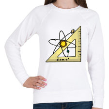 PRINTFASHION Atom és vonalzó - Női pulóver - Fehér női pulóver, kardigán