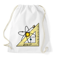 PRINTFASHION Atom és vonalzó - Sportzsák, Tornazsák - Fehér tornazsák
