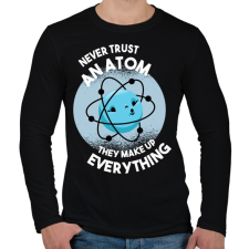 PRINTFASHION Atom - Férfi hosszú ujjú póló - Fekete férfi póló