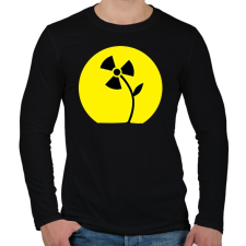 PRINTFASHION Atom virág - Férfi hosszú ujjú póló - Fekete férfi póló