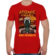 PRINTFASHION Atomháború - Férfi póló - Piros férfi póló