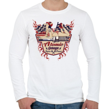 PRINTFASHION Atomi garázs - Férfi hosszú ujjú póló - Fehér férfi póló