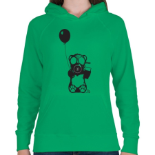 PRINTFASHION Atommaci - Női kapucnis pulóver - Zöld női pulóver, kardigán