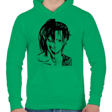 PRINTFASHION Attack on Titan Eren - Férfi kapucnis pulóver - Zöld női pulóver, kardigán