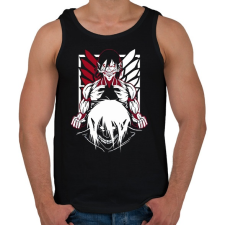 PRINTFASHION Attack On TItan - Férfi atléta - Fekete atléta, trikó