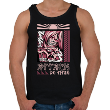 PRINTFASHION Attack on titan - Férfi atléta - Fekete atléta, trikó